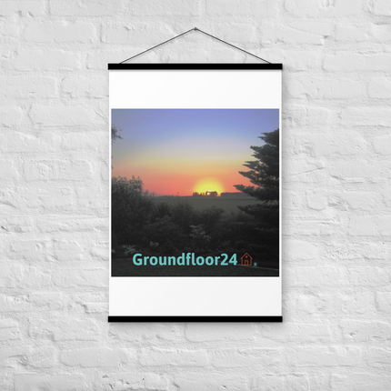 Beautiful Sunset Sinari Poster with hangers with Groundfloor with House Logo