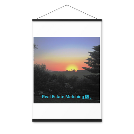 Beautiful Sunset Sinari Poster with hangers with realestatematching with key Logo