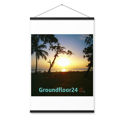 Beautiful Sea View Poster with hangers with Groundfloor24 with House Logo