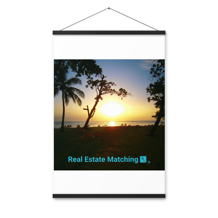 Beautiful Sea View Poster with hangers with realestatematching with key Logo
