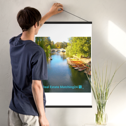 Beautiful Nature Poster with hangers with realestatematching24 with key Logo