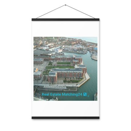 Nice City Poster with hangers with realestatematching24 with key Logo