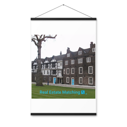 Beautiful Palace Poster with hangers with realestatematching with key Logo