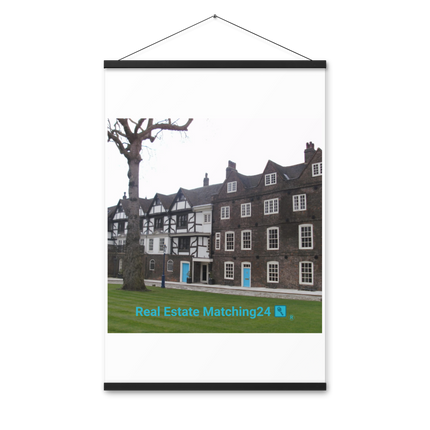 Beautiful Palace Poster with hangers with realestatematching24 with key Logo
