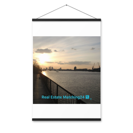 Awesome River View Poster with hangers with realestatematching24 with key Logo