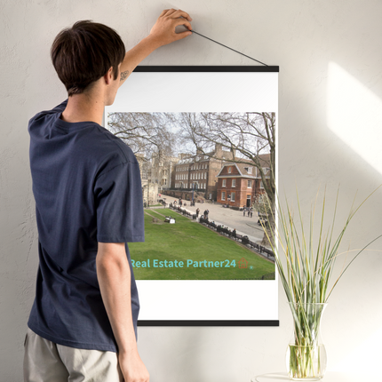 Beautiful Park Poster with hangers with realestatepartner24 with house Logo