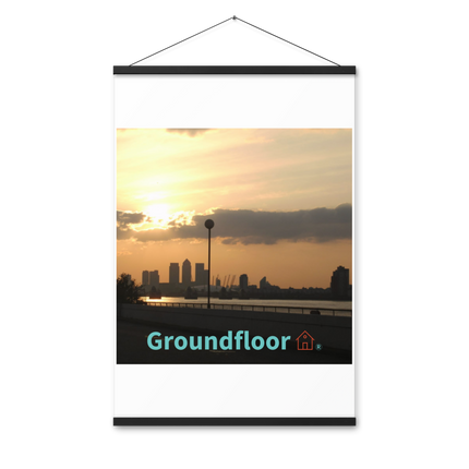 Majestic Sunset Poster with hangers with Groundfloor with House Logo