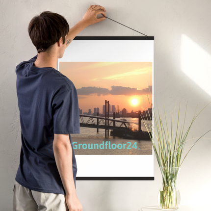 Evening Glow Poster with hangers with Groundfloor24 without House Logo