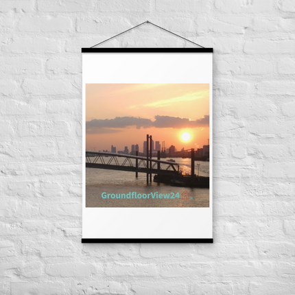 Evening Glow Poster with hangers with realestatematching with key Logo