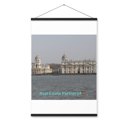 Riverside Beauty Poster with hangers with realestatepartner24 with house Logo