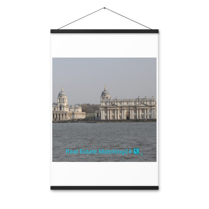 Riverside Beauty Poster with hangers with realestatematching24 with key Logo