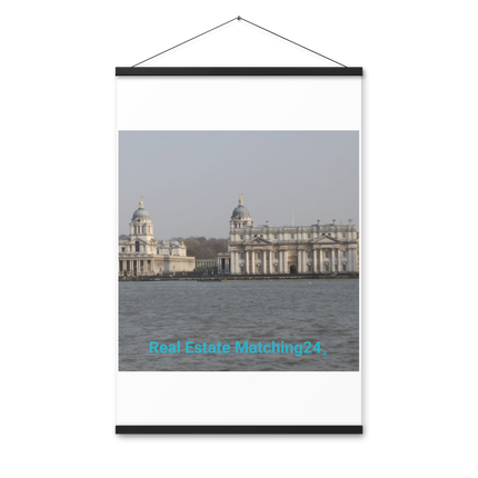 Riverside Beauty Poster with hangers with realestatematching24 without key Logo
