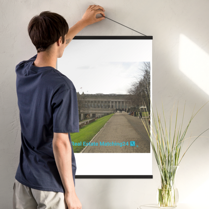 Majestic Palace Poster with hangers with realestatematching24 with key Logo