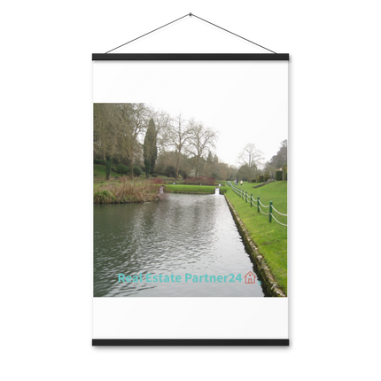 Lakeside Beauty Poster with hangers with realestatepartner24 with house Logo