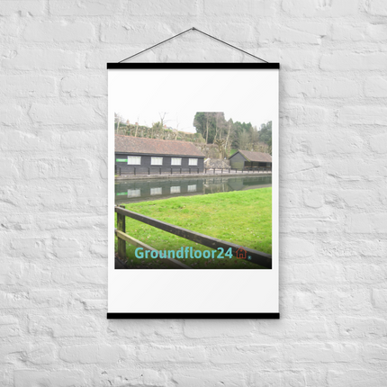 Lakeside Serenity Poster with hangers with Groundfloor24 with House Logo