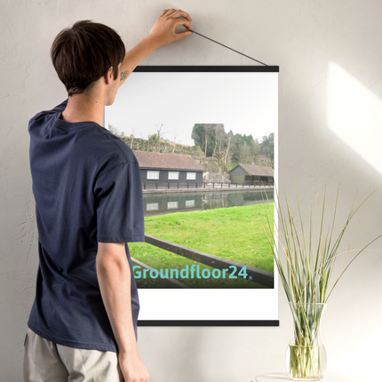 Lakeside Serenity Poster with hangers with Groundfloor24 without House Logo