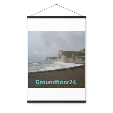 Waves and Sand Poster with hangers with Groundfloor24 without House Logo