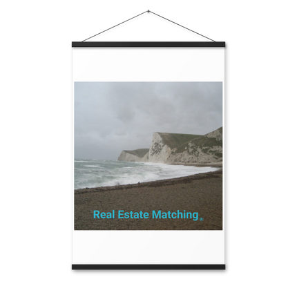 Waves and Sand Poster with hangers with realestatematching without key Logo