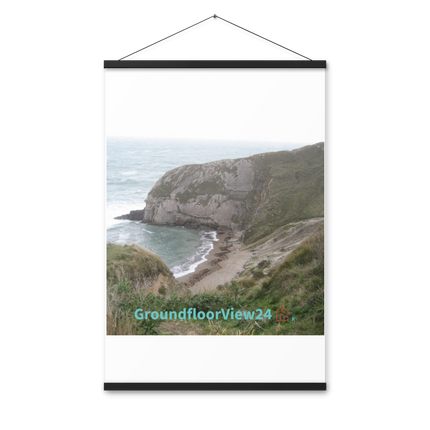Sea & Hills Poster with hangers with groundfloorview24 with House Logo