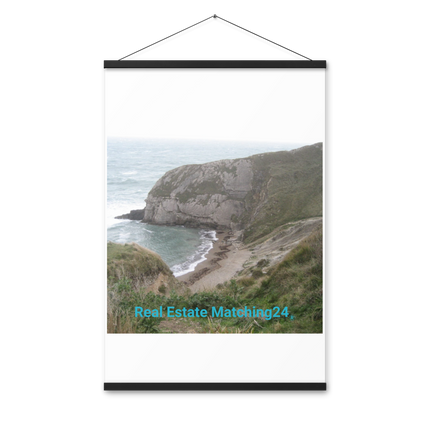 Sea & Hills Poster with hangers with realestatematching24 without key Logo