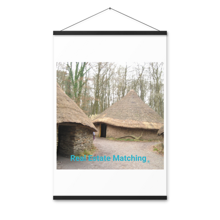 Village Charm Poster with hangers with realestatematching without key Logo