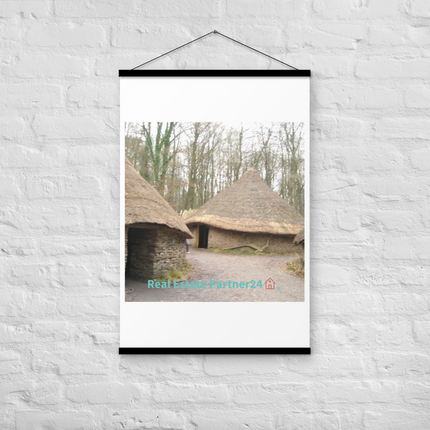 Village Charm Poster with hangers with realestatepartner24 with house Logo