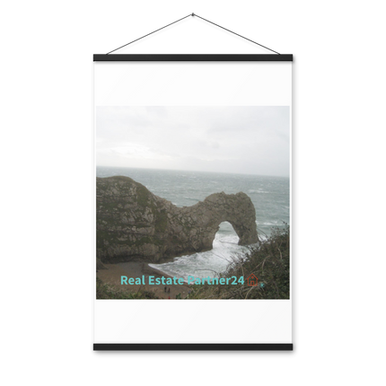 Coastal Escape Poster with hangers with realestatepartner24 with house Logo
