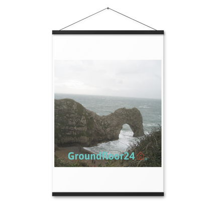Coastal Escape Poster with hangers with Groundfloor24 with House Logo