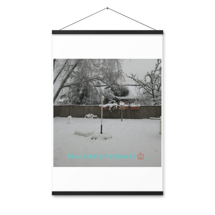 Winter Wonderland Poster with hangers with realestatepartner24 with house Logo