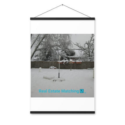 Winter Wonderland Poster with hangers with realestatematching with key Logo