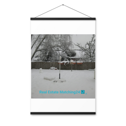 Winter Wonderland Poster with hangers with realestatematching24 with key Logo