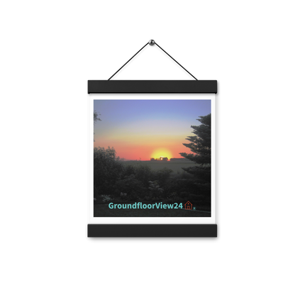 Beautiful Sunset Sinari Poster with hangers with groundfloorview24 with House Logo