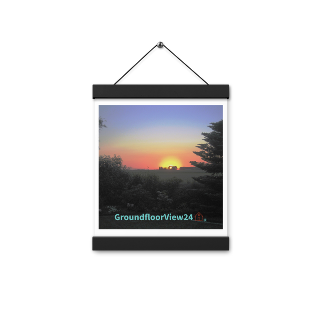 Beautiful Sunset Sinari Poster with hangers with groundfloorview24 with House Logo