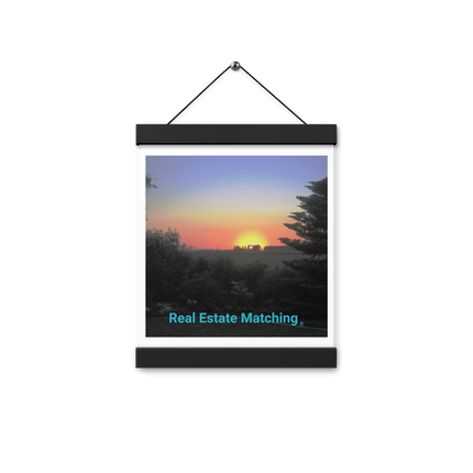 Beautiful Sunset Sinari Poster with hangers with realestatematching without key Logo