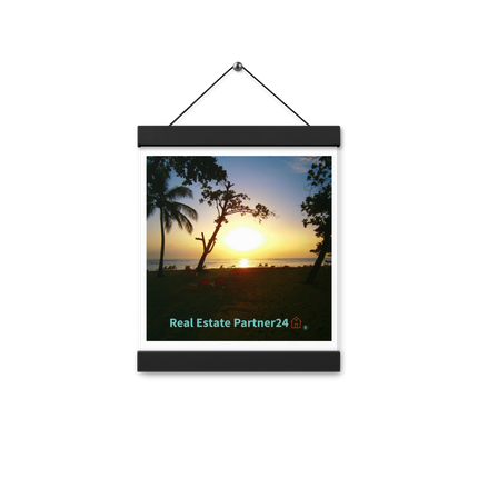 Beautiful Sea View Poster with hangers with realestatepartner24 with house Logo