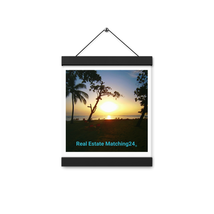 Beautiful Sea View Poster with hangers with realestatematching24 without key Logo