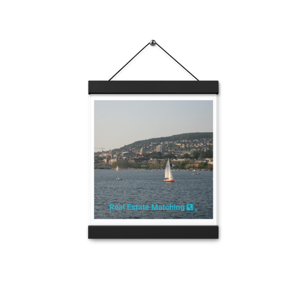 Beautiful River & Hills Sinari Poster with hangers with realestatematching with key Logo