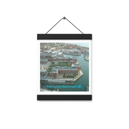 Nice City Poster with hangers with realestatematching24 with key Logo