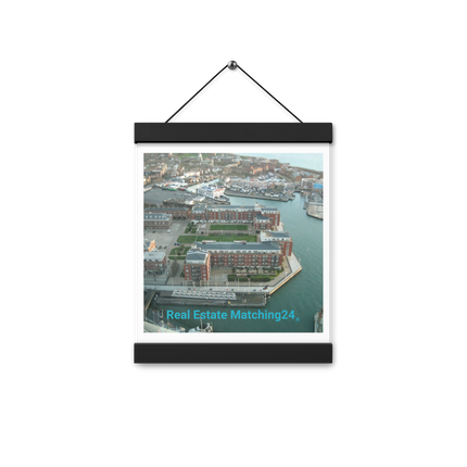Nice City Poster with hangers with realestatematching24 without key Logo