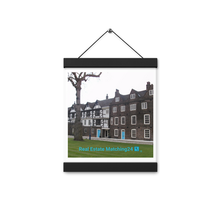 Beautiful Palace Poster with hangers with realestatematching24 with key Logo