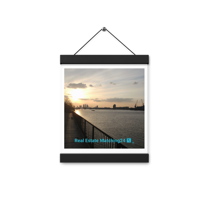 Awesome River View Poster with hangers with realestatematching24 with key Logo