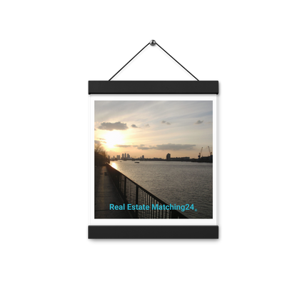 Awesome River View Poster with hangers with realestatematching24 without key Logo