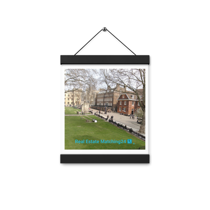 Beautiful Park Poster with hangers with realestatematching24 with key Logo