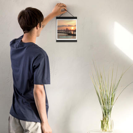 Evening Glow Poster with hangers with GroundfloorView24 with House Logo
