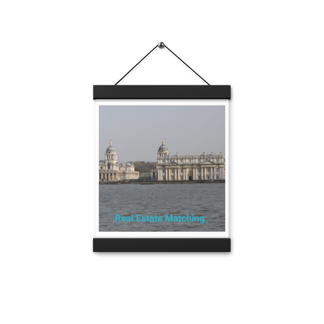 Riverside Beauty Poster with hangers with realestatematching without key Logo