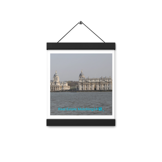Riverside Beauty Poster with hangers with realestatematching24 with key Logo