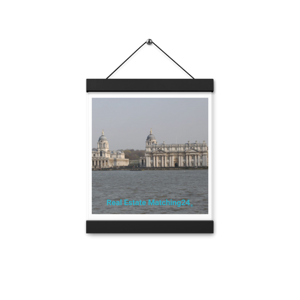 Riverside Beauty Poster with hangers with realestatematching24 without key Logo