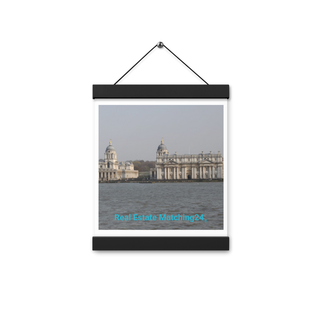 Riverside Beauty Poster with hangers with realestatematching24 without key Logo
