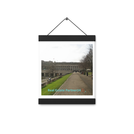 Majestic Palace Poster with hangers with realestatepartner24 with house Logo