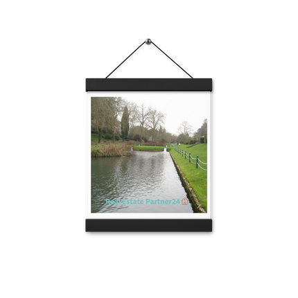 Lakeside Beauty Poster with hangers with realestatepartner24 with house Logo
